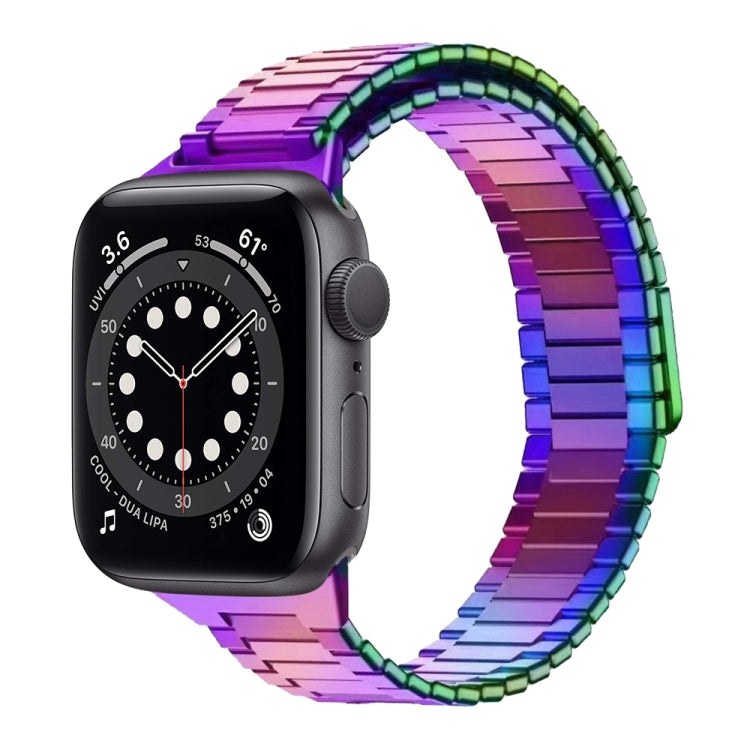 سوار ساعة معدني من الفولاذ المقاوم للصدأ المغناطيسي بنمط الخيزران، لساعات Apple Watch Series 6 40mm، وApple Watch Series 6 44mm، وApple Watch Series 5 44mm، وApple Watch Series 5 40mm، وApple Watch Series 4 44mm، وApple Watch Series 4 40mm