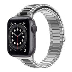سوار ساعة معدني من الفولاذ المقاوم للصدأ المغناطيسي بنمط الخيزران، لساعات Apple Watch Series 6 40mm، وApple Watch Series 6 44mm، وApple Watch Series 5 44mm، وApple Watch Series 5 40mm، وApple Watch Series 4 44mm، وApple Watch Series 4 40mm