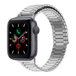 سوار ساعة معدني من الفولاذ المقاوم للصدأ المغناطيسي بنمط الخيزران، لساعات Apple Watch Series 6 40mm، وApple Watch Series 6 44mm، وApple Watch Series 5 44mm، وApple Watch Series 5 40mm، وApple Watch Series 4 44mm، وApple Watch Series 4 40mm