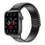 سوار ساعة معدني من الفولاذ المقاوم للصدأ المغناطيسي بنمط الخيزران، لساعات Apple Watch Series 6 40mm، وApple Watch Series 6 44mm، وApple Watch Series 5 44mm، وApple Watch Series 5 40mm، وApple Watch Series 4 44mm، وApple Watch Series 4 40mm