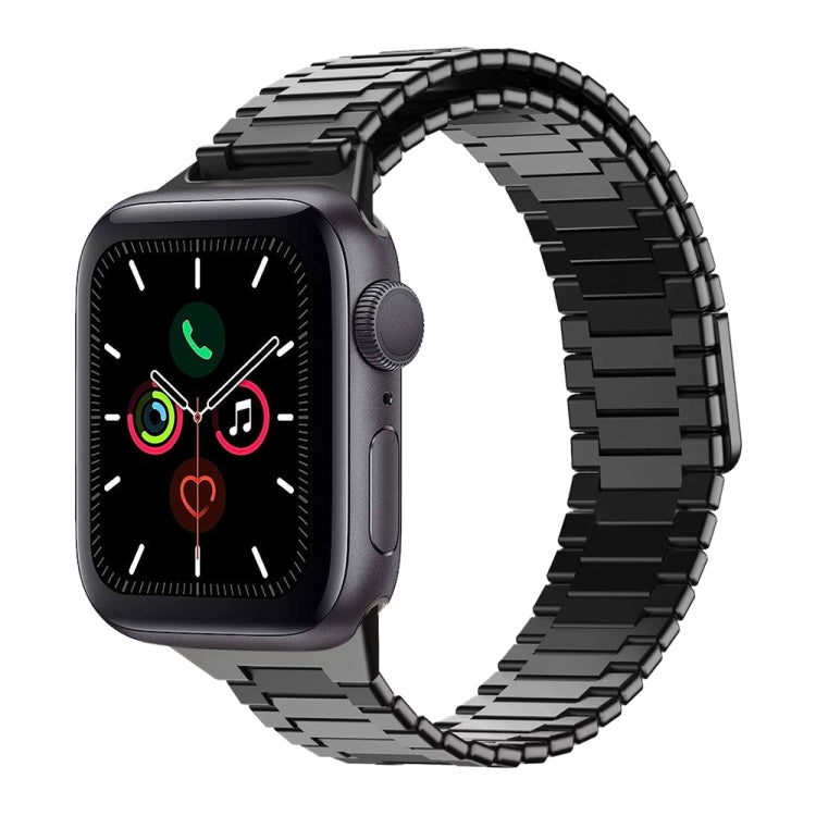 سوار ساعة معدني من الفولاذ المقاوم للصدأ المغناطيسي بنمط الخيزران، لساعات Apple Watch Series 6 40mm، وApple Watch Series 6 44mm، وApple Watch Series 5 44mm، وApple Watch Series 5 40mm، وApple Watch Series 4 44mm، وApple Watch Series 4 40mm