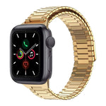 سوار ساعة معدني من الفولاذ المقاوم للصدأ المغناطيسي بنمط الخيزران، لساعات Apple Watch Series 6 40mm، وApple Watch Series 6 44mm، وApple Watch Series 5 44mm، وApple Watch Series 5 40mm، وApple Watch Series 4 44mm، وApple Watch Series 4 40mm