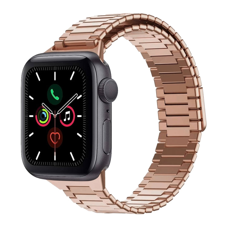 سوار ساعة معدني من الفولاذ المقاوم للصدأ المغناطيسي بنمط الخيزران، لساعات Apple Watch Series 6 40mm، وApple Watch Series 6 44mm، وApple Watch Series 5 44mm، وApple Watch Series 5 40mm، وApple Watch Series 4 44mm، وApple Watch Series 4 40mm