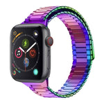 سوار ساعة معدني من الفولاذ المقاوم للصدأ المغناطيسي بنمط الخيزران، لساعات Apple Watch Series 6 40mm، وApple Watch Series 6 44mm، وApple Watch Series 5 44mm، وApple Watch Series 5 40mm، وApple Watch Series 4 44mm، وApple Watch Series 4 40mm