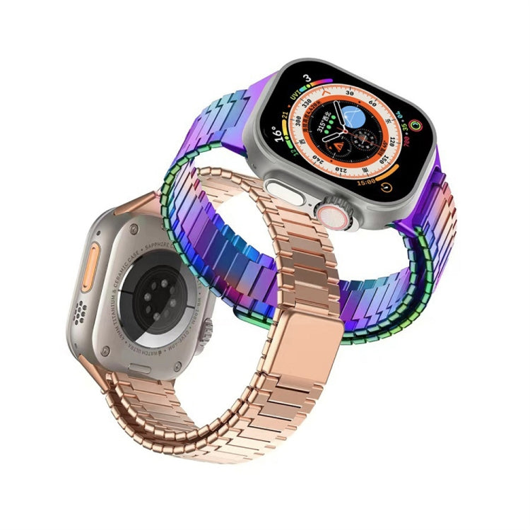 سوار ساعة معدني من الفولاذ المقاوم للصدأ المغناطيسي بنمط الخيزران، لساعات Apple Watch SE 2023 44mm، وApple Watch SE 2023 40mm، وApple Watch Ultra 2 49mm، وApple Watch Series 9 45mm، وApple Watch Series 9 41mm، وApple Watch Ultra 49mm