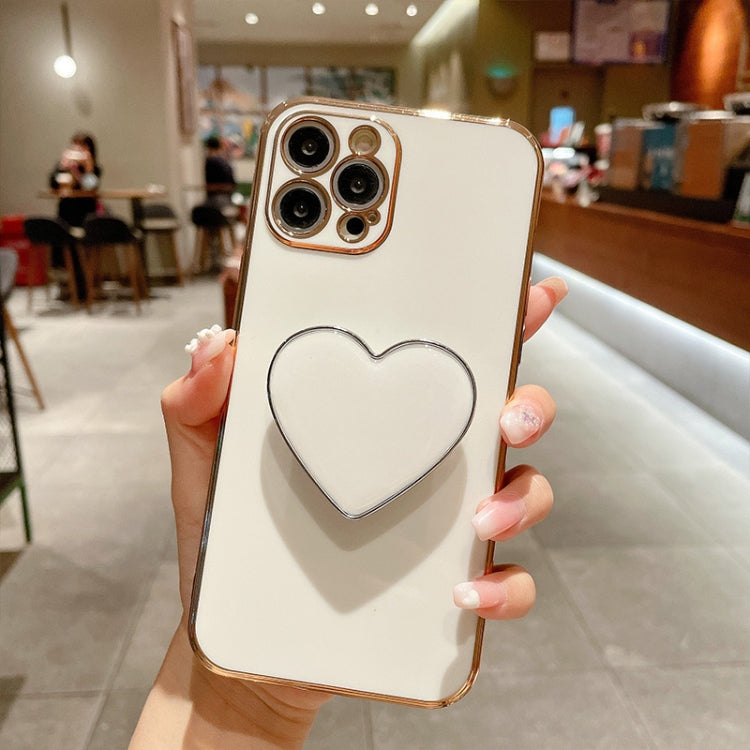 غطاء هاتف TPU مع حامل قلب محبب مطلي بالكهرباء، لأيفون 17e / 16e، لأيفون 17 برو ماكس، لأيفون 17 برو، لأيفون 17، لأيفون إير، لأيفون 16 برو ماكس، لأيفون 16 برو، لأيفون 16 بلس