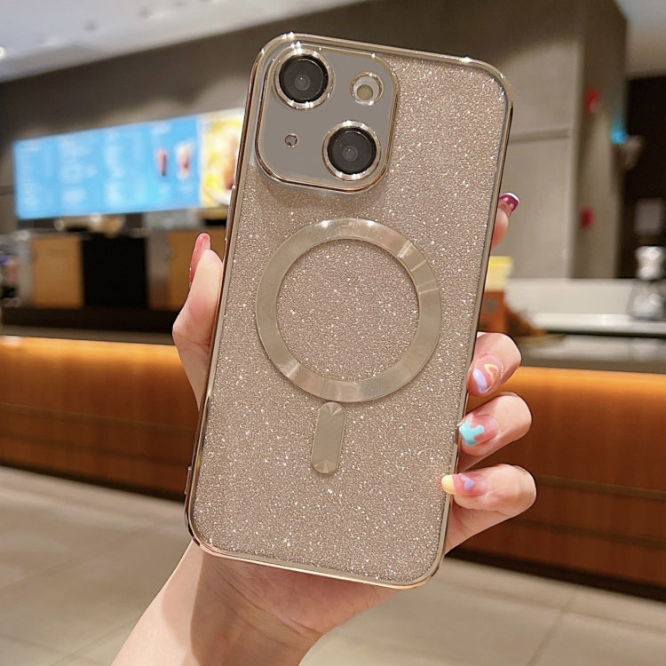 غطاء هاتف TPU مطلي بالكهرباء مع بريق وماجسيف، لأيفون 16 برو، لأيفون 16 بلس، لأيفون 16، لأيفون 15 برو ماكس، لأيفون 15 برو، لأيفون 15 بلس