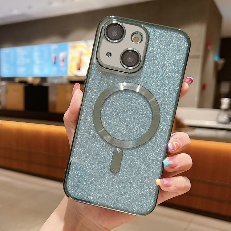 غطاء هاتف TPU مطلي بالكهرباء مع بريق وماجسيف، لأيفون 16 برو، لأيفون 16 بلس، لأيفون 16، لأيفون 15 برو ماكس، لأيفون 15 برو، لأيفون 15 بلس