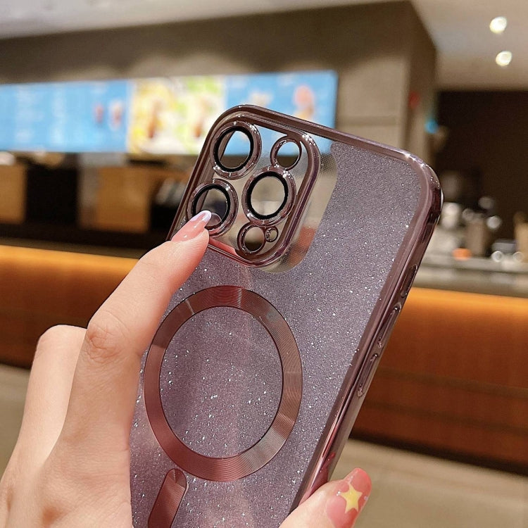 غطاء هاتف TPU مطلي بالكهرباء مع بريق وماجسيف، لأيفون 7 بلس / 8 بلس