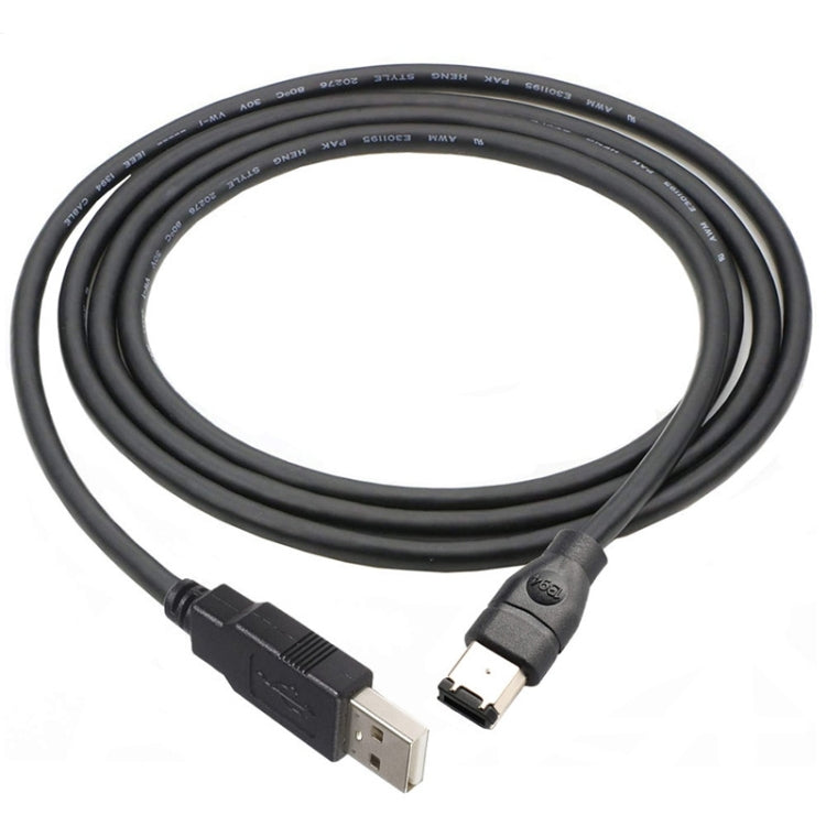 كابل محول JUNSUNMAY Firewire IEEE 1394 6 دبابيس ذكر إلى USB 2.0 ذكر، 1.8 متر، 3 متر، 4.5 متر