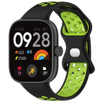 Dual Color Perforated Silicone Watch Band, For Redmi Watch 4