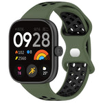 Dual Color Perforated Silicone Watch Band, For Redmi Watch 4