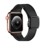 Fold Magnetic Square Buckle PU Silicone Watch Band, For Apple Watch SE 2023 44mm, For Apple Watch SE 2023 40mm, For Apple Watch Ultra 2 49mm, For Apple Watch Series 9 45mm