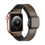 سوار ساعة من السيليكون PU بمشبك مربع مغناطيسي قابل للطي، لسلسلة Apple Watch 4 مقاس 44مم، لسلسلة Apple Watch 4 مقاس 40مم، لسلسلة Apple Watch 3 مقاس 38مم، لسلسلة Apple Watch 3 مقاس 42مم