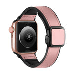 Fold Magnetic Square Buckle PU Silicone Watch Band, For Apple Watch Series 6 40mm, For Apple Watch Series 6 44mm, For pple Watch Series 5 44mm, For Apple Watch Series 5 40mm