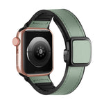 Fold Magnetic Square Buckle PU Silicone Watch Band, For Apple Watch Series 6 40mm, For Apple Watch Series 6 44mm, For pple Watch Series 5 44mm, For Apple Watch Series 5 40mm