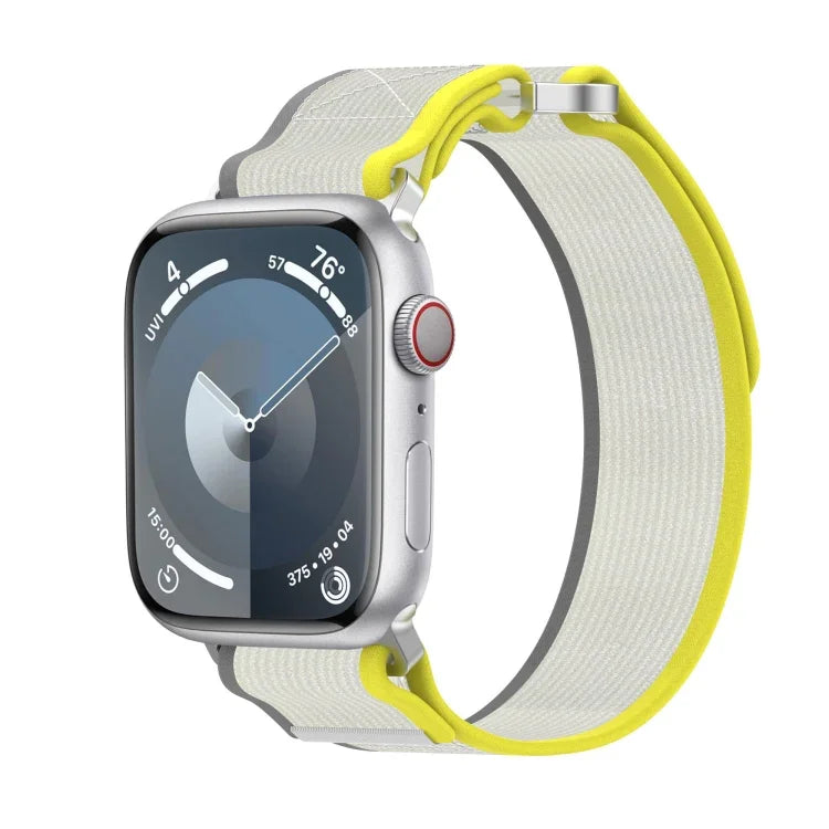 سوار ساعة نايلون سريع الإغلاق بمشبك مزدوج وحلقة، لساعة آبل SE 40مم، لساعة آبل SE 44مم، لسلسلة ساعة آبل 6 مقاس 40مم، لسلسلة ساعة آبل 6 مقاس 44مم، لسلسلة ساعة آبل 5 مقاس 44مم، لسلسلة ساعة آبل 5 مقاس 40مم، لساعة آبل 4 مقاس 44مم