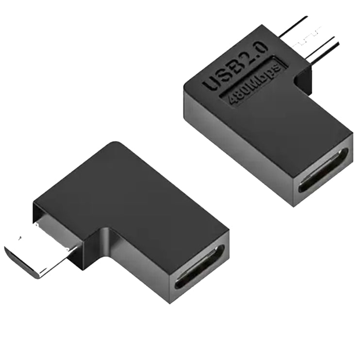 محول من Type-C أنثى إلى Micro USB ذكر لنقل البيانات والشحن، Type-C أنثى إلى Micro ذكر بشكل U من الخلف، Type-C أنثى إلى Micro ذكر بشكل U من الأمام، Type-C أنثى إلى Micro ذكر بانحناء يمين، Type-C أنثى إلى Micro ذكر بانحناء يسار