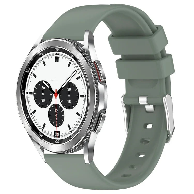 سوار ساعة سيليكون ناعم بلون صلب 20مم، لسامسونج Galaxy Watch 4 Classic بقياس 42مم، لسامسونج Galaxy Watch Active 2 بقياس 44مم، لسامسونج Galaxy Watch Active 2 بقياس 40مم، لسامسونج Galaxy Watch بقياس 42مم