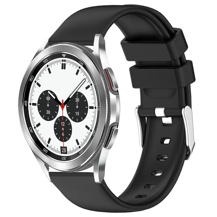 سوار ساعة سيليكون ناعم بلون صلب 20مم، لسامسونج Galaxy Watch 4 Classic بقياس 42مم، لسامسونج Galaxy Watch Active 2 بقياس 44مم، لسامسونج Galaxy Watch Active 2 بقياس 40مم، لسامسونج Galaxy Watch بقياس 42مم