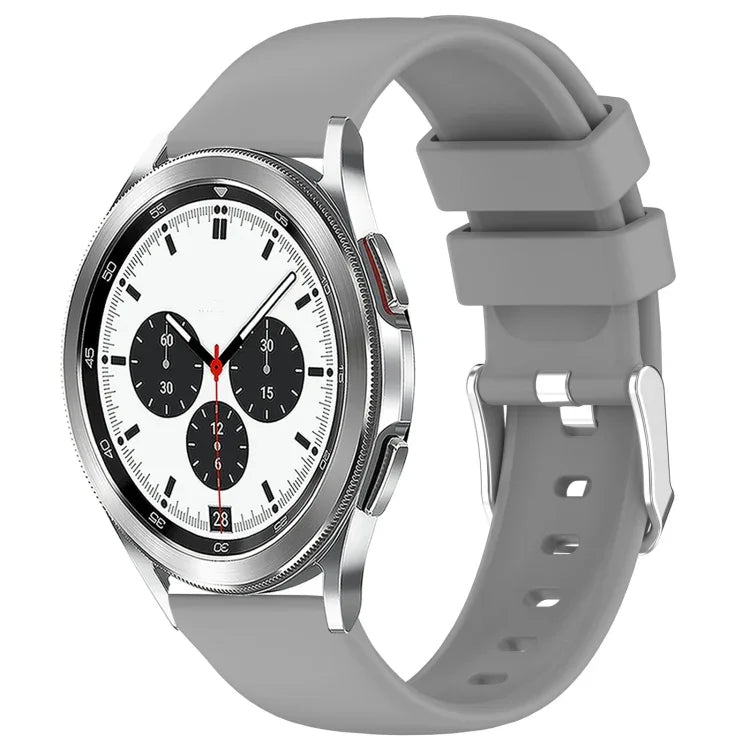 سوار ساعة سيليكون ناعم بلون صلب 20مم، لسامسونج Galaxy Watch 4 Classic بقياس 42مم، لسامسونج Galaxy Watch Active 2 بقياس 44مم، لسامسونج Galaxy Watch Active 2 بقياس 40مم، لسامسونج Galaxy Watch بقياس 42مم