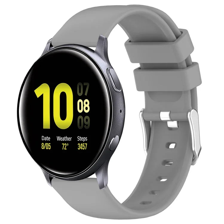 سوار ساعة سيليكون ناعم بلون صلب 20مم، لسامسونج Galaxy Watch 4 Classic بقياس 42مم، لسامسونج Galaxy Watch Active 2 بقياس 44مم، لسامسونج Galaxy Watch Active 2 بقياس 40مم، لسامسونج Galaxy Watch بقياس 42مم