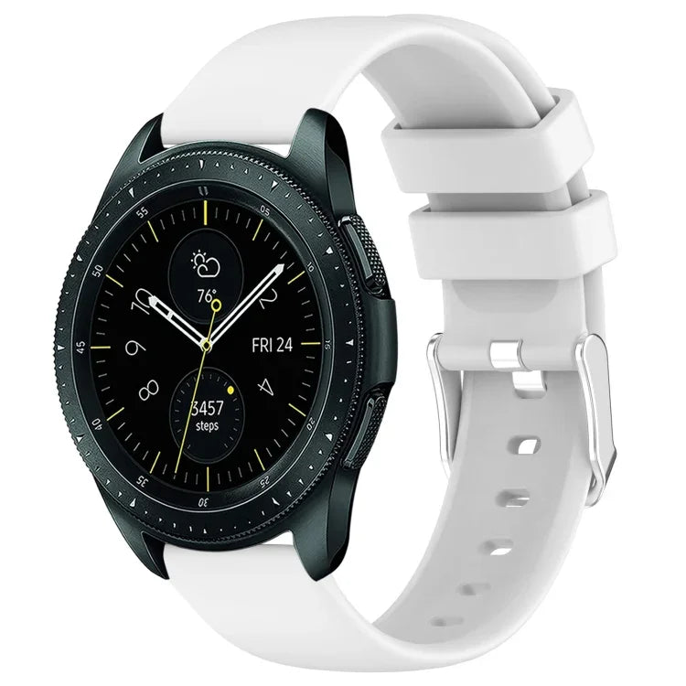 سوار ساعة سيليكون ناعم بلون صلب 20مم، لسامسونج Galaxy Watch 4 Classic بقياس 42مم، لسامسونج Galaxy Watch Active 2 بقياس 44مم، لسامسونج Galaxy Watch Active 2 بقياس 40مم، لسامسونج Galaxy Watch بقياس 42مم