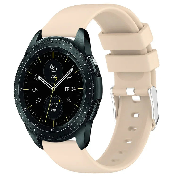 سوار ساعة سيليكون ناعم بلون صلب 20مم، لسامسونج Galaxy Watch 4 Classic بقياس 42مم، لسامسونج Galaxy Watch Active 2 بقياس 44مم، لسامسونج Galaxy Watch Active 2 بقياس 40مم، لسامسونج Galaxy Watch بقياس 42مم