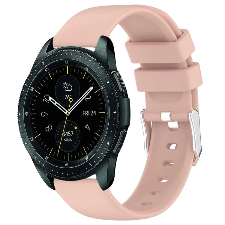 سوار ساعة سيليكون ناعم بلون صلب 20مم، لسامسونج Galaxy Watch 4 Classic بقياس 42مم، لسامسونج Galaxy Watch Active 2 بقياس 44مم، لسامسونج Galaxy Watch Active 2 بقياس 40مم، لسامسونج Galaxy Watch بقياس 42مم
