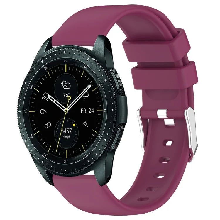 سوار ساعة سيليكون ناعم بلون صلب 20مم، لسامسونج Galaxy Watch 4 Classic بقياس 42مم، لسامسونج Galaxy Watch Active 2 بقياس 44مم، لسامسونج Galaxy Watch Active 2 بقياس 40مم، لسامسونج Galaxy Watch بقياس 42مم