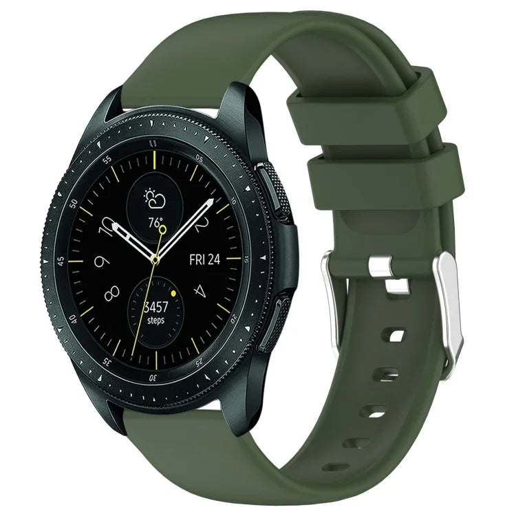 سوار ساعة سيليكون ناعم بلون صلب 20مم، لسامسونج Galaxy Watch 4 Classic بقياس 42مم، لسامسونج Galaxy Watch Active 2 بقياس 44مم، لسامسونج Galaxy Watch Active 2 بقياس 40مم، لسامسونج Galaxy Watch بقياس 42مم
