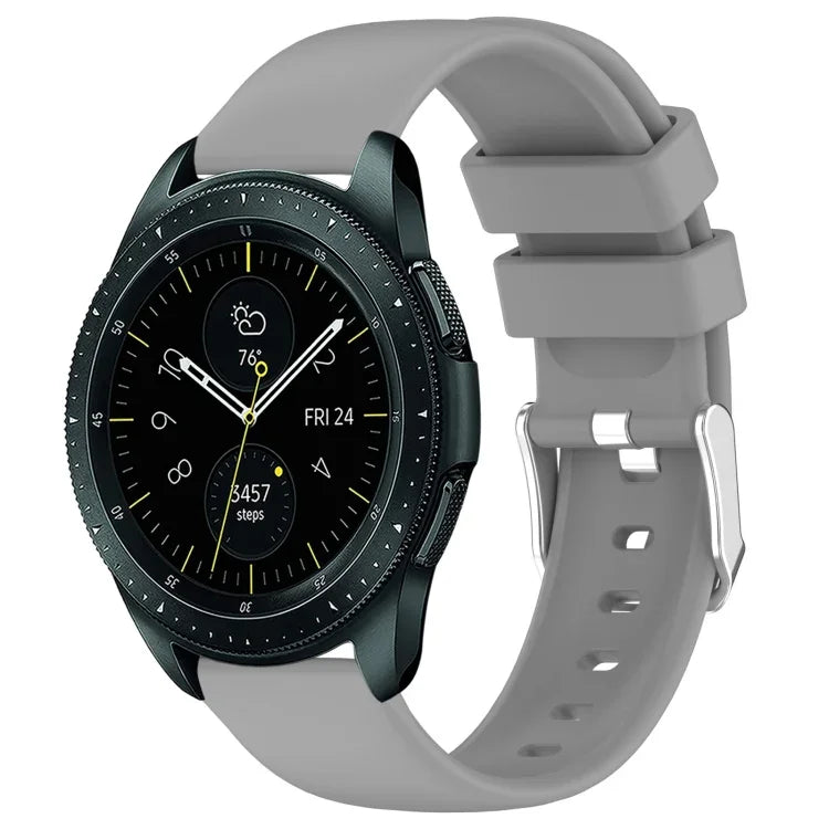 سوار ساعة سيليكون ناعم بلون صلب 20مم، لسامسونج Galaxy Watch 4 Classic بقياس 42مم، لسامسونج Galaxy Watch Active 2 بقياس 44مم، لسامسونج Galaxy Watch Active 2 بقياس 40مم، لسامسونج Galaxy Watch بقياس 42مم