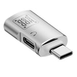 محول OTG JS-109 من USB-C / Type-C إلى Type-C + USB 3.0 لسماعة رأس رقمية وقرص U، من Type-C إلى Type-C + USB