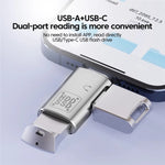 محول OTG JS-109 من USB-C / Type-C إلى Type-C + USB 3.0 لسماعة رأس رقمية وقرص U، من Type-C إلى Type-C + USB