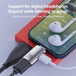 محول OTG JS-109 من USB-C / Type-C إلى Type-C + USB 3.0 لسماعة رأس رقمية وقرص U، من Type-C إلى Type-C + USB