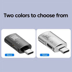 محول OTG JS-109 من USB-C / Type-C إلى Type-C + USB 3.0 لسماعة رأس رقمية وقرص U، من Type-C إلى Type-C + USB