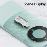 محول OTG JS-109 من USB-C / Type-C إلى Type-C + USB 3.0 لسماعة رأس رقمية وقرص U، من Type-C إلى Type-C + USB