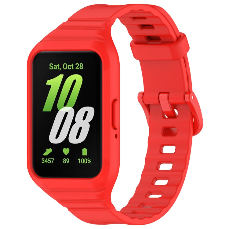 For Samsung Galaxy Fit 3 Integrated TPU Watch Band, Red, Black, White, Orange, Beige, Pink, Cyan, Sky Blue, Dark Green, Dark Blue, Green, Purple
