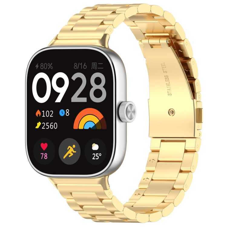 Three Bead Stainless Steel Metal Watch Band, For Xiaomi Band 10 Pro / Band 9 Pro / Band 8 Pro, For Redmi Watch 6 / Watch 5 / Watch 4