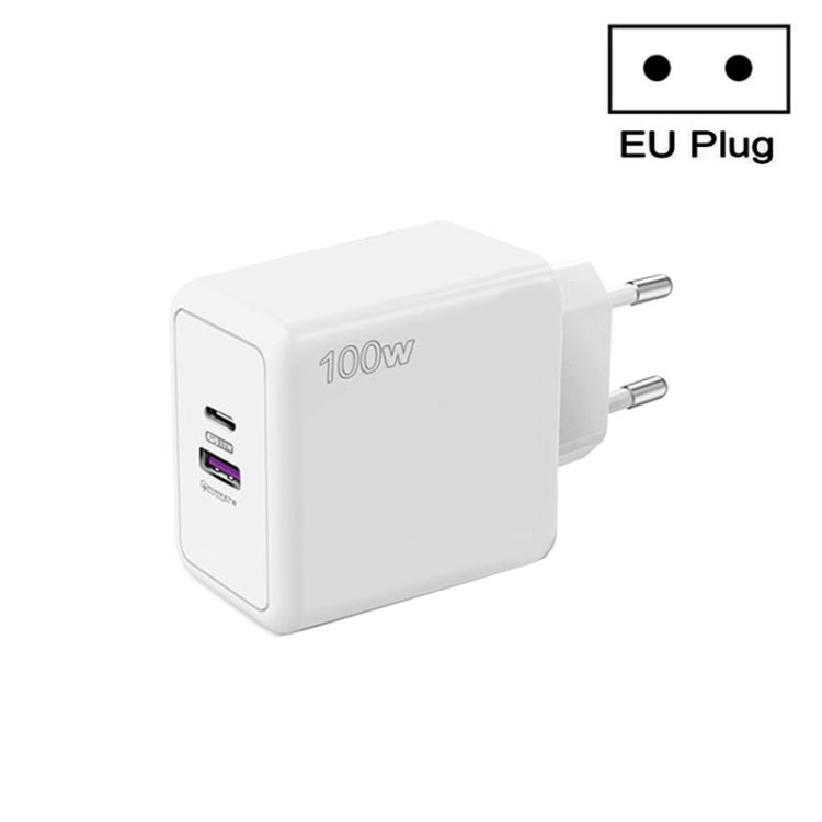 شاحن هاتف محمول USB 67 واط / Type-C PD 33 واط شحن فائق السرعة، قابس الاتحاد الأوروبي، قابس الاتحاد الأوروبي