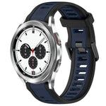20mm Two Color Textured Silicone Watch Band, For Samsung  Galaxy Watch 4 Classic 42mm, For Samsung Galaxy Watch Active 2 44mm, For Samsung Galaxy Watch Active 2 40mm, For Samsung Galaxy Watch 42mm