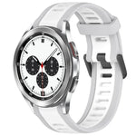 20mm Two Color Textured Silicone Watch Band, For Samsung  Galaxy Watch 4 Classic 42mm, For Samsung Galaxy Watch Active 2 44mm, For Samsung Galaxy Watch Active 2 40mm, For Samsung Galaxy Watch 42mm