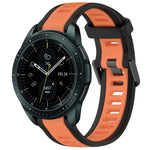 20mm Two Color Textured Silicone Watch Band, For Samsung  Galaxy Watch 4 Classic 42mm, For Samsung Galaxy Watch Active 2 44mm, For Samsung Galaxy Watch Active 2 40mm, For Samsung Galaxy Watch 42mm