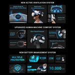 BOBOVR S3 Pro لحزام رأس ميتا كويست 3 VR مع بطارية 10000mAh، S3 Pro