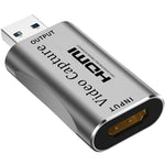 بطاقة التقاط فيديو عالية الدقة C30 من الألمنيوم للبث المباشر للألعاب، USB ذكر إلى HDMI أنثى، C30