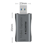 بطاقة التقاط فيديو عالية الدقة C30 من الألمنيوم للبث المباشر للألعاب، USB ذكر إلى HDMI أنثى، C30