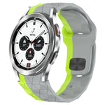 سوار ساعة سيليكون بنقشة كرة القدم مع إبزيم عكسي، لسامسونج جالاكسي ووتش 4 44مم، لسامسونج جالاكسي ووتش 4 40مم، لسامسونج جالاكسي ووتش 4 كلاسيك 46مم، لسامسونج جالاكسي ووتش 4 كلاسيك 42مم