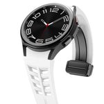 سوار ساعة سيليكون بقفل أسود قابل للطي مغناطيسي من Richard، لساعة Samsung Galaxy Watch FE مقاس 40 مم، لساعة Samsung Galaxy Watch 7 مقاس 40 / 44 مم، لساعة Samsung Galaxy Watch 6 Classic مقاس 43 / 47 مم