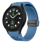 سوار ساعة سيليكون بقفل أسود قابل للطي مغناطيسي من Richard، لساعة Samsung Galaxy Watch 6 مقاس 40 / 44 مم، لساعة Samsung Galaxy Watch 5 Pro إصدار الغولف، لساعة Samsung Galaxy Watch 5 إصدار الغولف