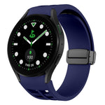 سوار ساعة سيليكون بقفل أسود قابل للطي مغناطيسي من Richard، لساعة Samsung Galaxy Watch 6 مقاس 40 / 44 مم، لساعة Samsung Galaxy Watch 5 Pro إصدار الغولف، لساعة Samsung Galaxy Watch 5 إصدار الغولف